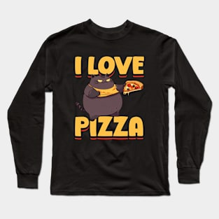 I love Pizza Cat Long Sleeve T-Shirt